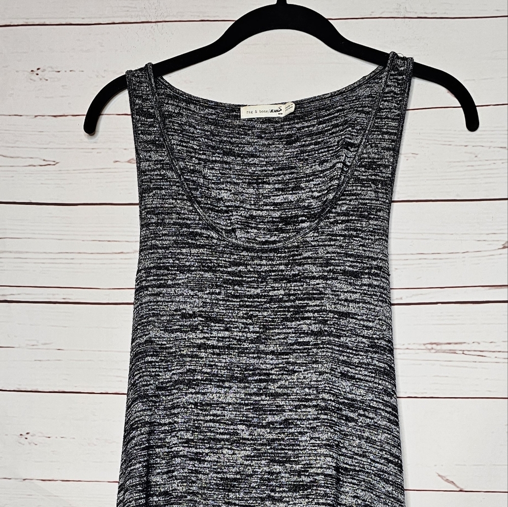 Rag & Bone Jeans Black Heather Twist Back Sleeveless Top - Picture 3 of 9